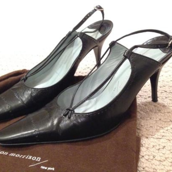Sigerson Morrison Black Slingback Pumps - Picture 5 of 8
